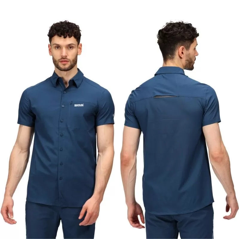 Textile Chemise Manches Courtes Regatta Kioga II Bleue – Image 2