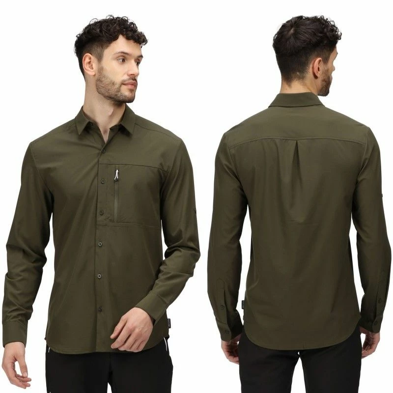 Textile Chemise Regatta Highton Shirt Vert Kaki – Image 2