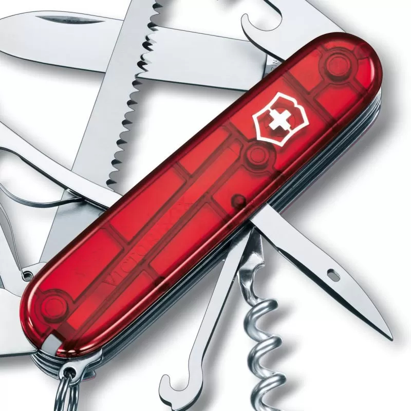 Couteau Suisse Victorinox Huntsman Rouge Translucide – Image 2