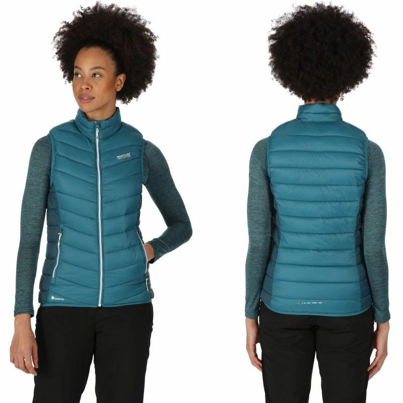 Textile Gilet Doudoune Sans Manches Regatta Women Harrock B/W Bleu Turquoise – Image 2