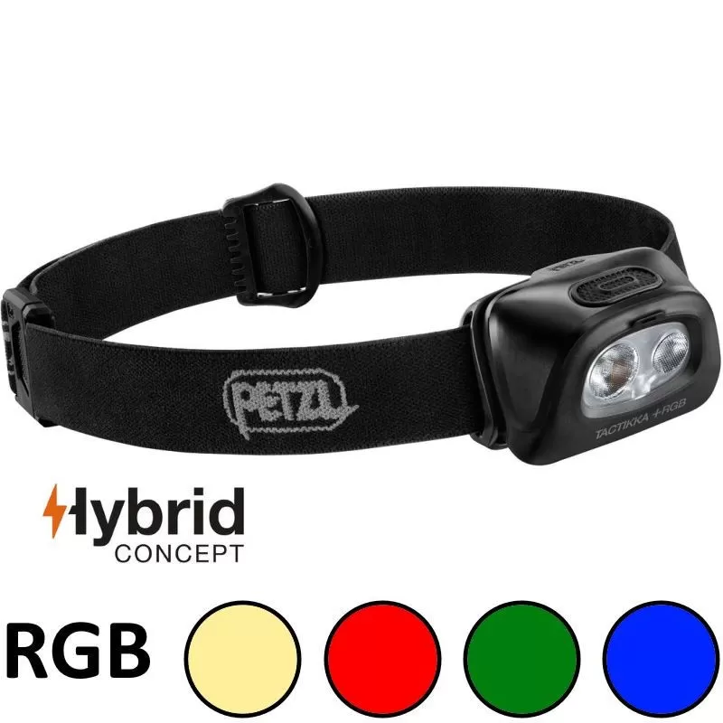 Lampe Frontale Petzl Tactikka + RGB Hybrid Noire
