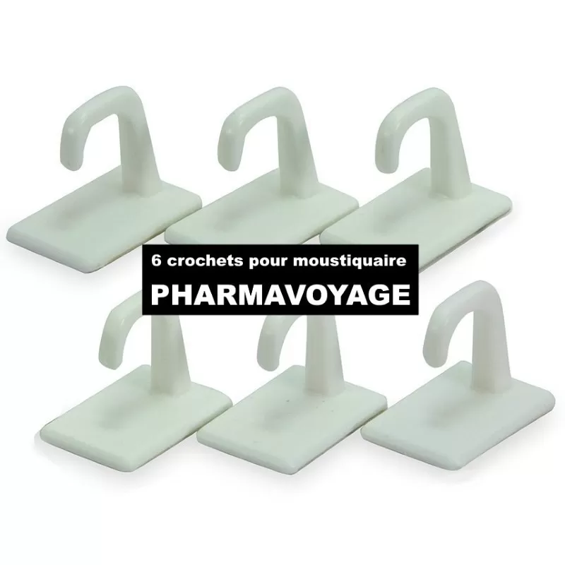 Lot De 6 Crochets Adhésifs Pharmavoyage Pour Moustiquaire – Image 2