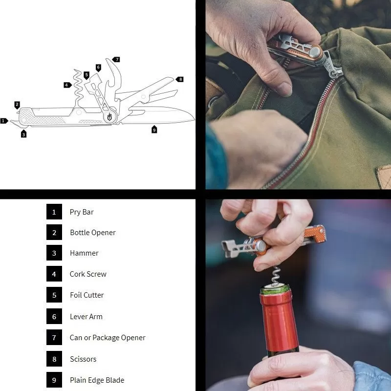 Outil Multifonction Gerber Armbar Cork Orange – Image 2