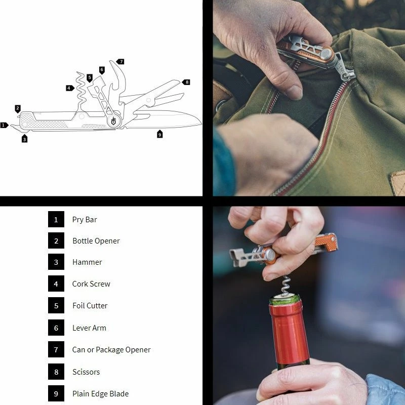 Outil Multifonction Gerber Armbar Cork Shimmer Gold – Image 2