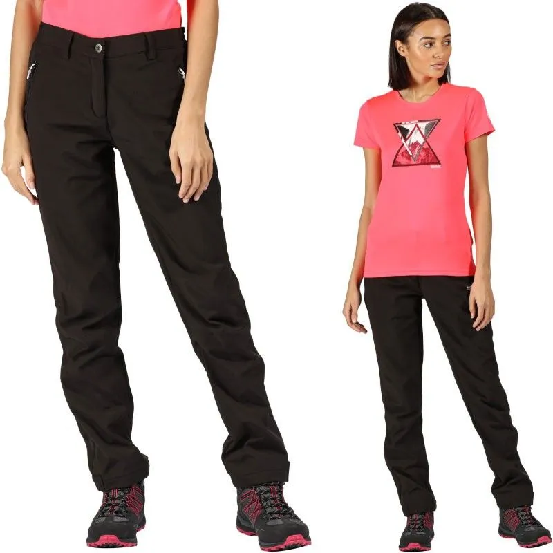 Textile Pantalon Regatta Women GEO Softshell Trousers II Noir – Image 2