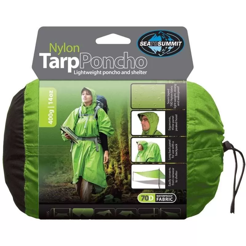 Textile Poncho Tarp Sea To Summit Nylon Vert – Image 2