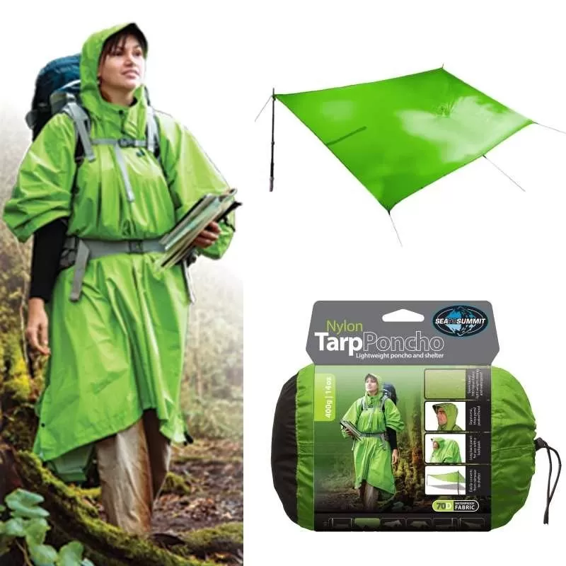 Textile Poncho Tarp Sea To Summit Nylon Vert