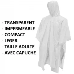 Textile Poncho CAO Transparent Adulte