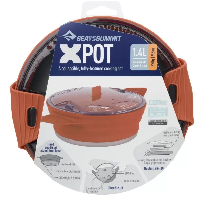 Popote Et Gamelle Popote Pliable Sea To Summit XPOT 1.4L Orange – Image 3